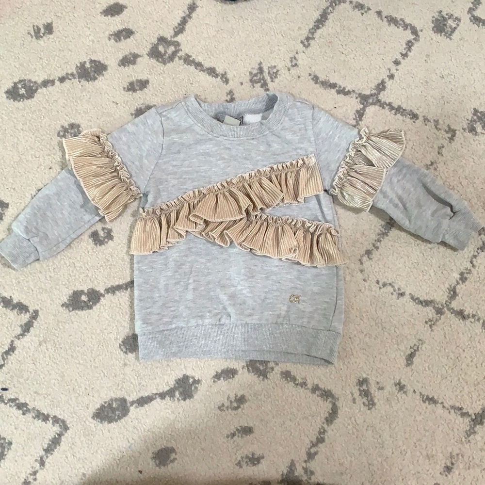Calvin Klein toddler girls ruffle sweater sz 24m